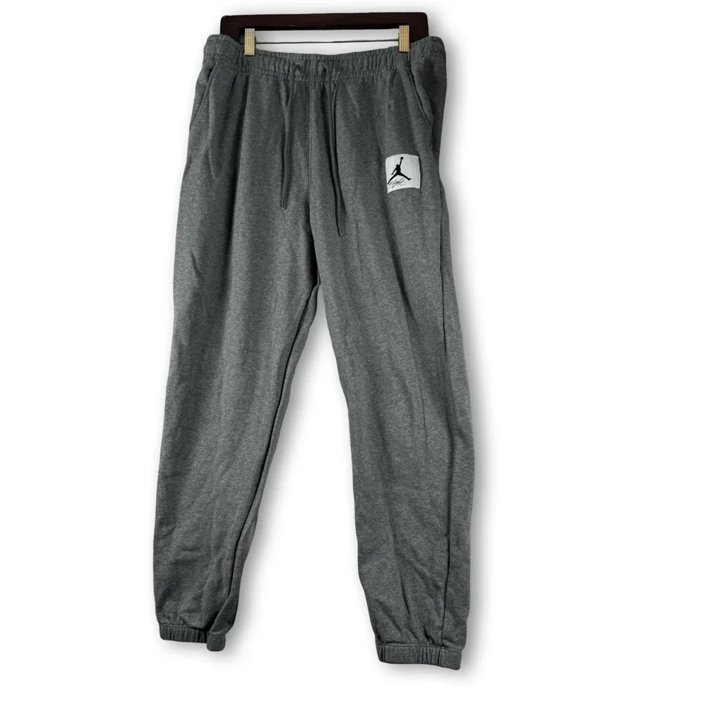 Jordan Nike Essential Fleece Pants Sweatpants Carbon Heather Sz L Large
